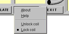 Options popup menu